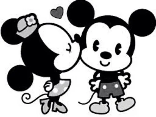 Imagenes de Mickey Mouse bebé en blanco i negro - Imagui