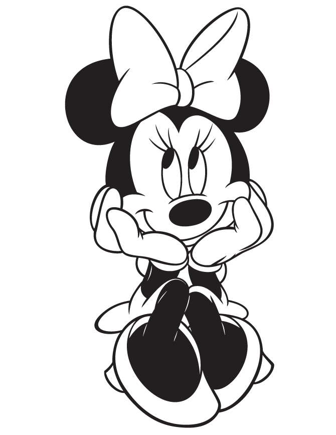 Minnie para colorear, pintar e imprimir