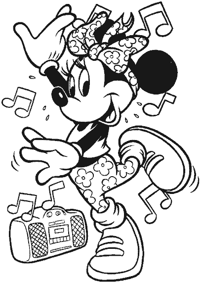 Minnie-Dibujos para imprimir y colorear