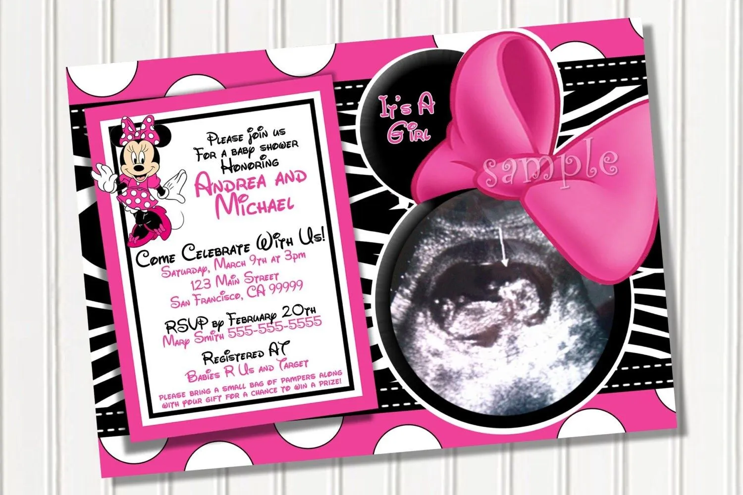 minnie mouse baby shower invitations eBay