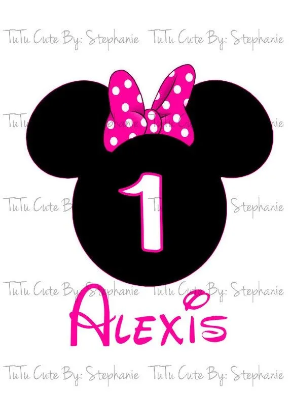 Minnie Mouse cabeza cumpleaños hierro en por TuTuCuteByStephanie