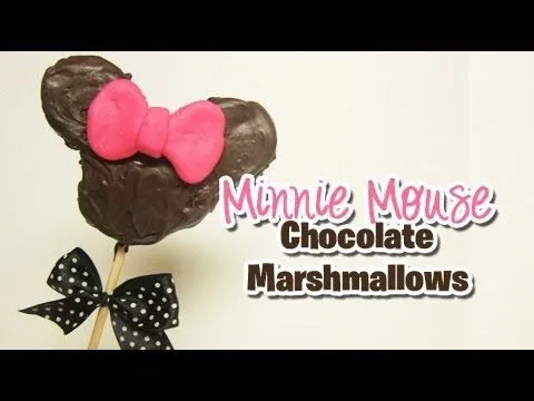 Minnie Mouse Chocolate covered marshmallows - YouTube Minnie Mouse Chocolate covered marshmallows - YouTube