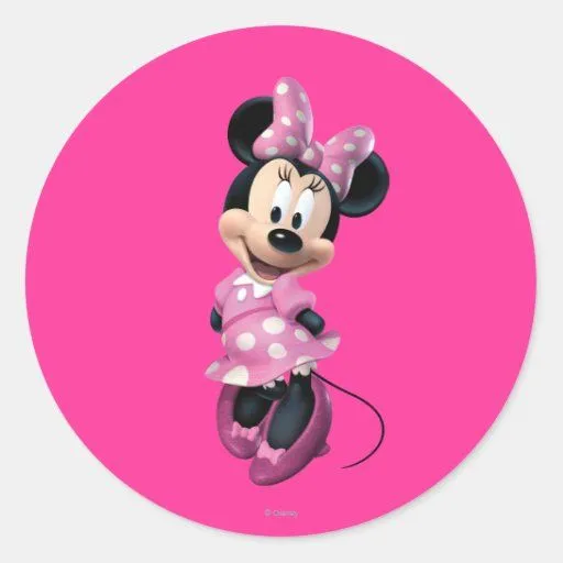 Minnie Mouse 3 Classic Round Sticker | Zazzle