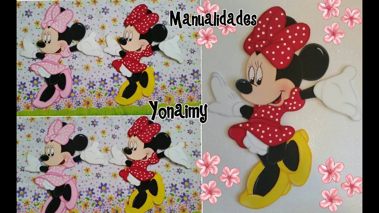 MINNIE MOUSE COMPLETA EN FOAMY O GOMA EVA - YouTube MINNIE MOUSE COMPLETA EN FOAMY O GOMA EVA - YouTube