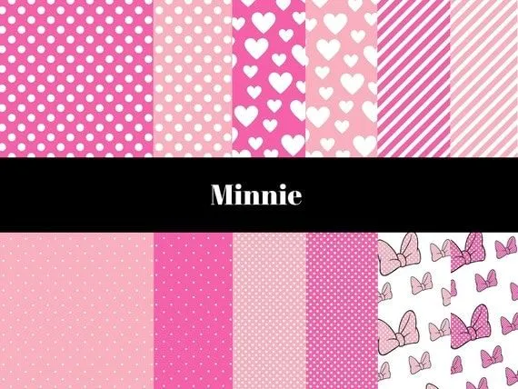 Minnie Mouse Digital Paper Minnie Mouse Background by TheLastCandy