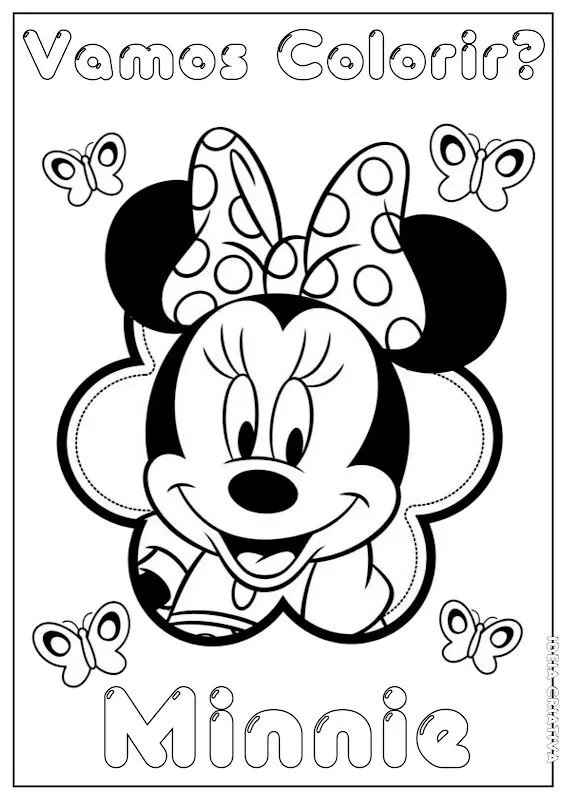 Minnie Mouse Disney Coloring Pages