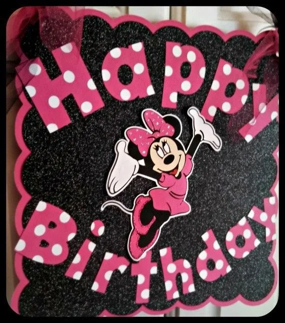 Items similar to Letrero de puerta de Minnie Mouse Mickey Mouse on ...