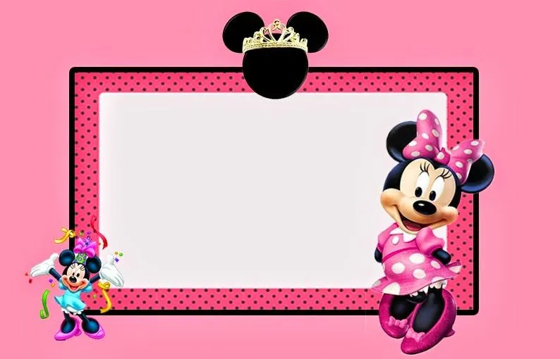 Minnie Mouse Fiesta en Rosa: Invitaciones para Imprimir Gratis ...