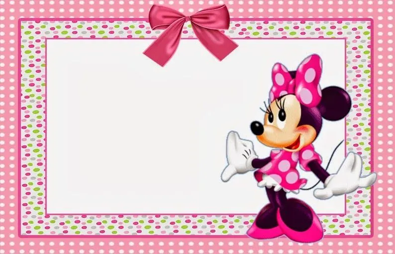 Minnie Mouse Fiesta en Rosa: Invitaciones para Imprimir Gratis ...