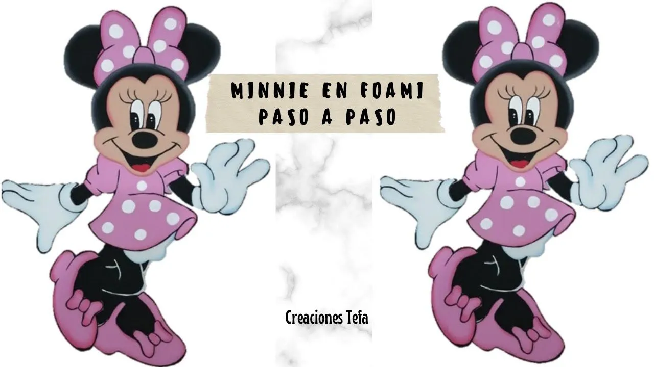 COMO HACER UNA MINNIE MOUSE EN FOAMI - YouTube COMO HACER UNA MINNIE MOUSE EN FOAMI - YouTube