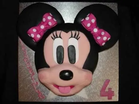 Minnie Mouse Fondant Cake - YouTube
