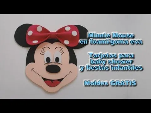 Minnie Mouse en Goma Eva Foami para tarjetas baby shower fiestas ... Minnie Mouse en Goma Eva Foami para tarjetas baby shower fiestas ...