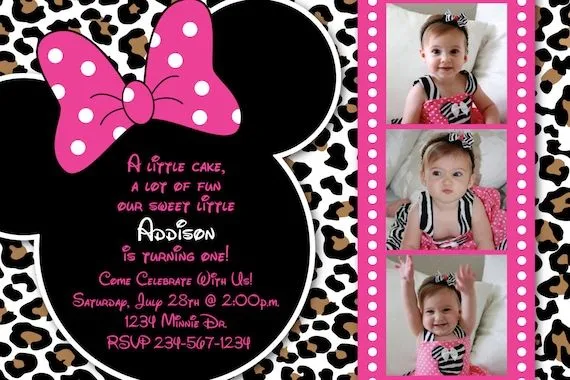 Minnie Mouse guepardo o leopardo Print Rosa por HeathersCreations11 Minnie Mouse guepardo o leopardo Print Rosa por HeathersCreations11