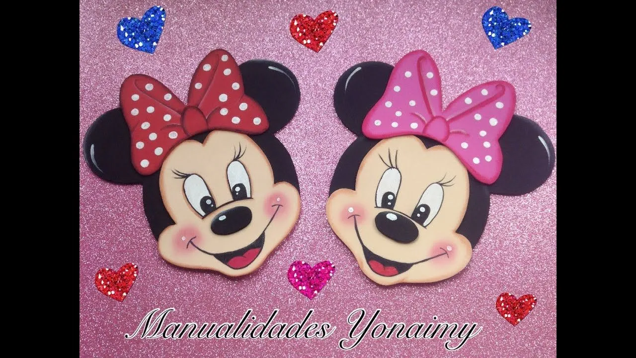 MINNIE MOUSE HECHA CON FOAMY O GOMA EVA . - YouTube