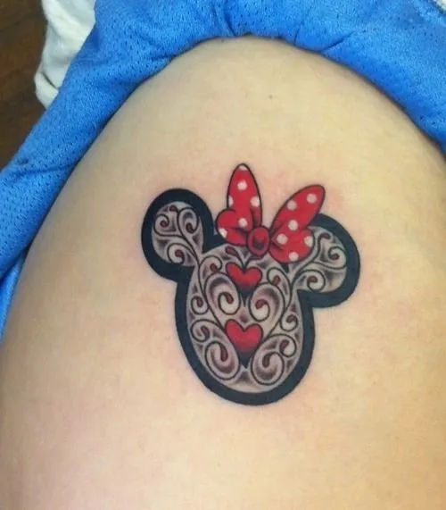 Minnie Mouse tattoo | Tattoos | Pinterest | Mouse Tattoos, Head ...