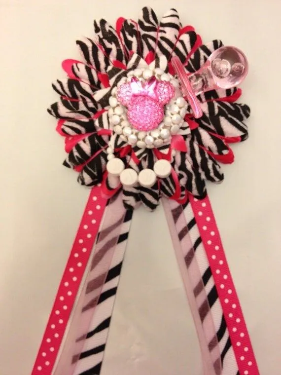 Minnie Mouse Theme Baby Shower Corsage. Girl by AdreamFulfilled Minnie Mouse Theme Baby Shower Corsage. Girl by AdreamFulfilled