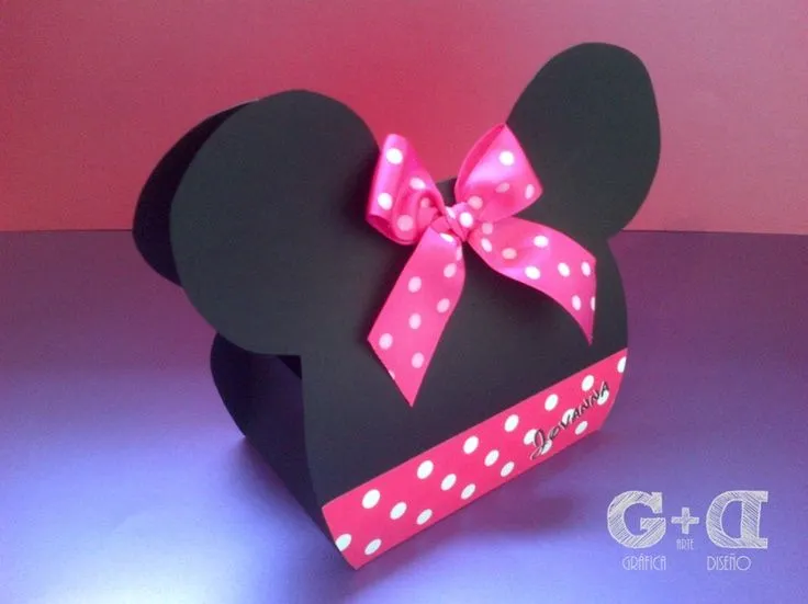 Cajas en Forma de Minnie para las Niñas.- | Cotillones Minnie ...