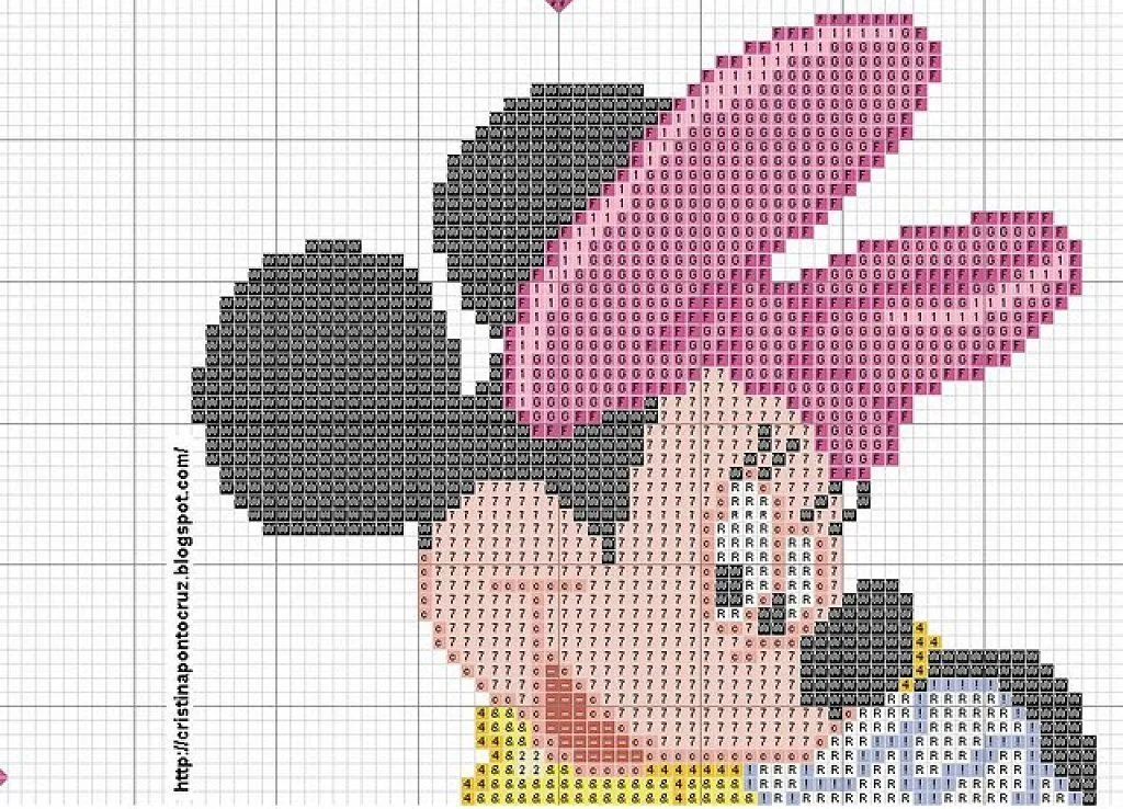 minnie en punto de cruz | Aprender manualidades es facilisimo. minnie en punto de cruz | Aprender manualidades es facilisimo.