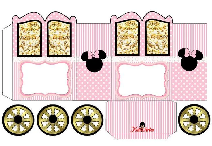 Minnie Rosa: Caja con forma de Carruaje para Imprimir Gratis ...