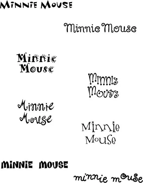 Minnie mouse 3 Vector logo - vectores gratis para su descarga gratuita