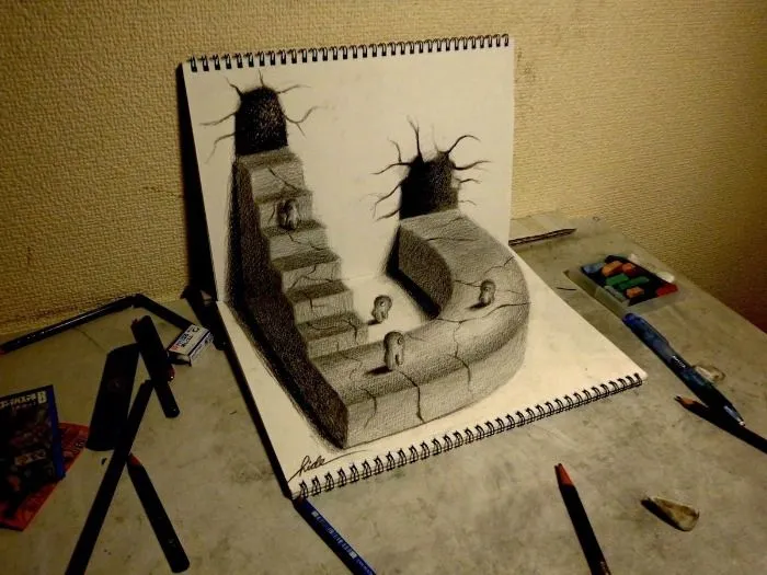 Mira Los Cuadernos Con El Ángulo Exacto Y Verás Dibujos 3D | Bastísimo Mira Los Cuadernos Con El Ángulo Exacto Y Verás Dibujos 3D | Bastísimo
