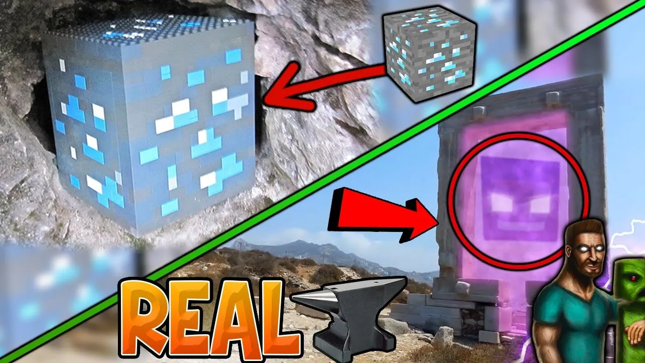 MIRA LOS OBJETOS DE MINECRAFT EN LA VIDA REAL! - YouTube