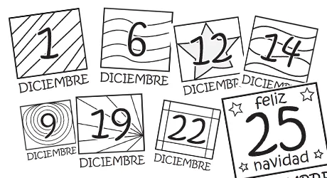 LA MIRADA ESPECIAL": CALENDARIO DE ADVIENTO PARA COLOREAR