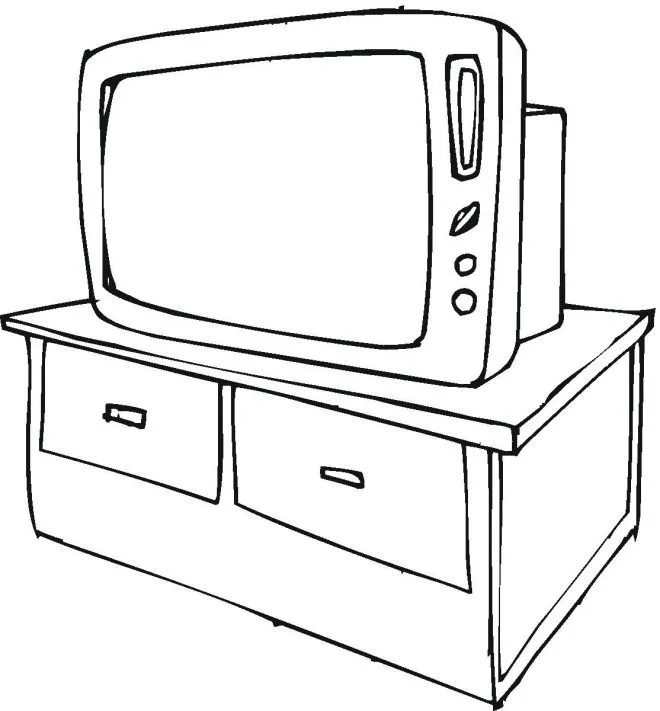 Una niña viendo television para colorear - Imagui Una niña viendo television para colorear - Imagui