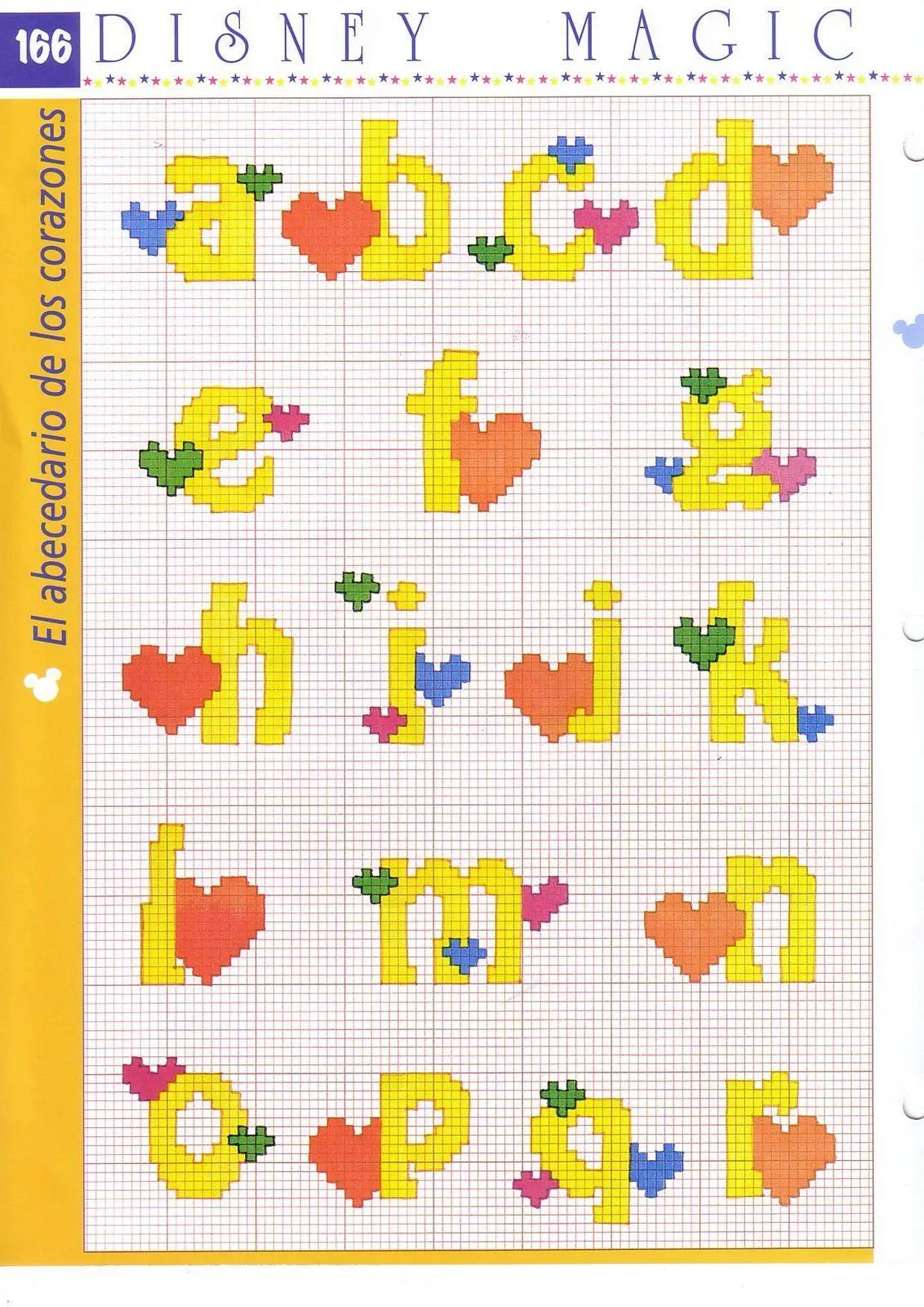 Mire bordados: abecedario donald