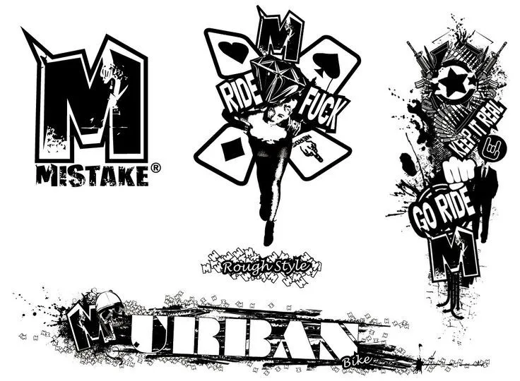 Mistake - Logo Design and Illustrations for Bmx Decals Frames ...