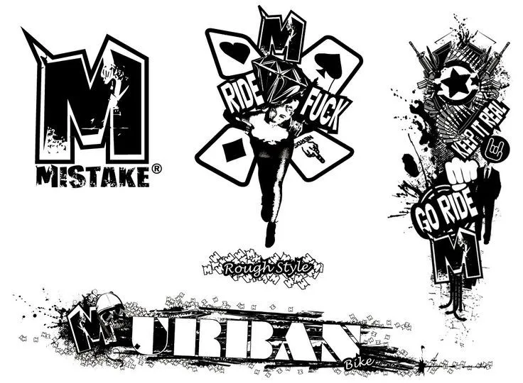 Mistake - Logo Design and Illustrations for Bmx Decals Frames ... Mistake - Logo Design and Illustrations for Bmx Decals Frames ...