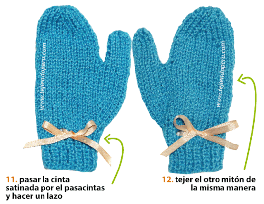 Mitones para bebes - Tejiendo Perú