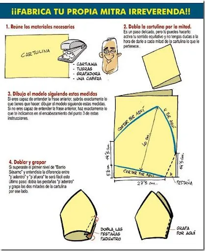 Como hacer una mitra de Obispo para disfraz - Disfraz casero Como hacer una mitra de Obispo para disfraz - Disfraz casero