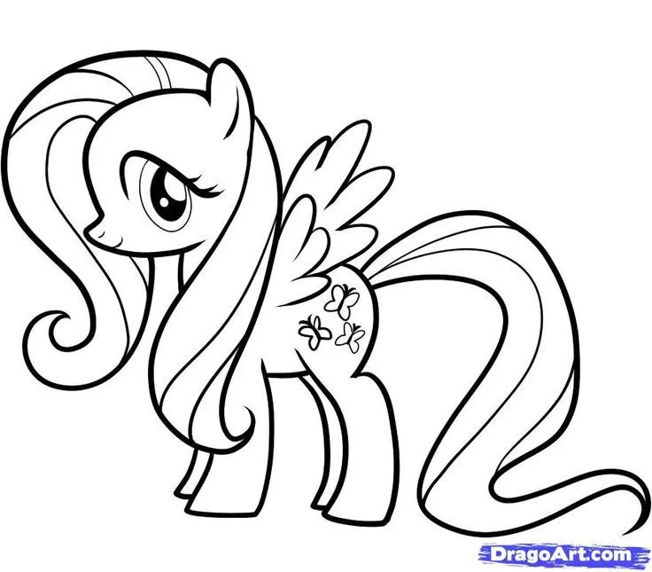 mlp printable coloring pages | How to Draw Fluttershy, My Little ...
