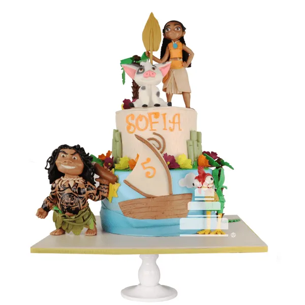 Moana Cake, Pastel con tematica de la pelicula de Moana Moana Cake, Pastel con tematica de la pelicula de Moana