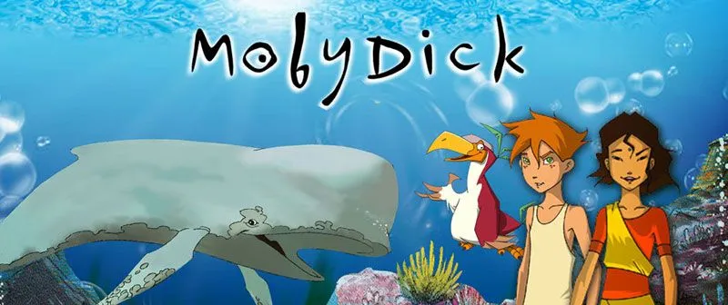 Moby Dick, dibujos de aventuras acompañados por la famosa ballena ...