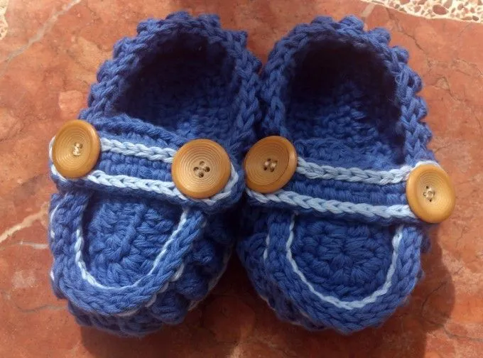 Mocasin para bebé estilo nautica explicado paso a paso | Zapatitos ... Mocasin para bebé estilo nautica explicado paso a paso | Zapatitos ...