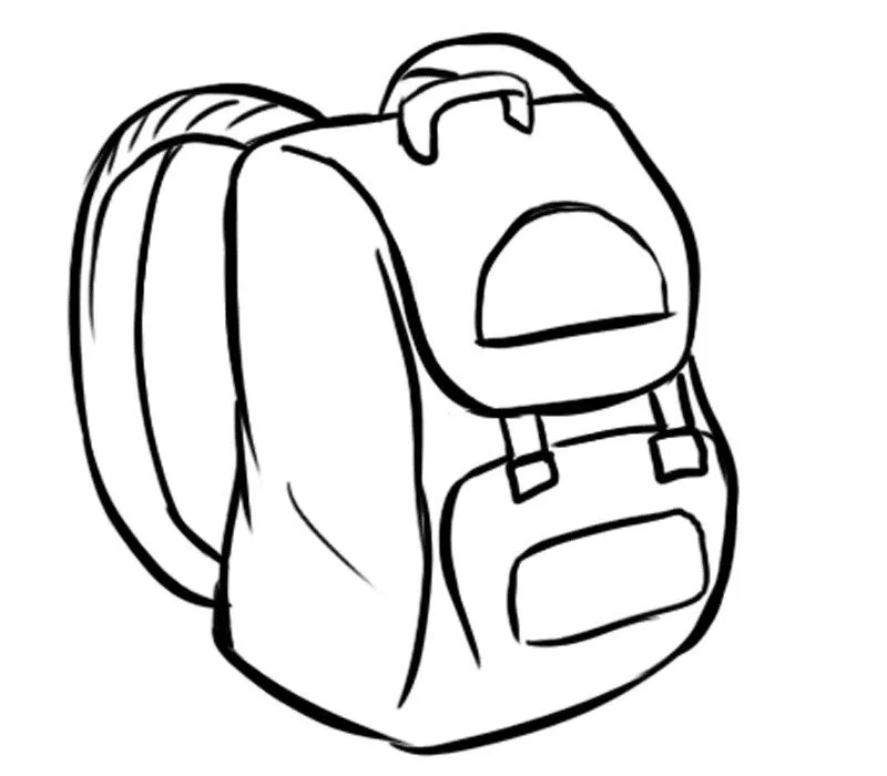 Mochila con correas: Dibujos para colorear