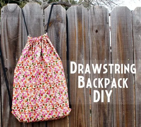 Cómo hacer una mochila de tela casera tipo saco | DIY | Pinterest ... Cómo hacer una mochila de tela casera tipo saco | DIY | Pinterest ...