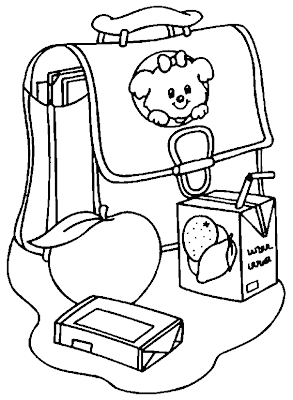 Mochila con Utiles para colorear | Dibujos para Colorear Infantil Mochila con Utiles para colorear | Dibujos para Colorear Infantil