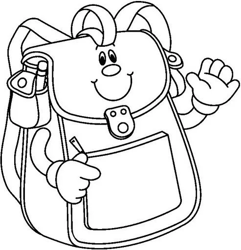 Mochila y útiles para colorear - Imagui