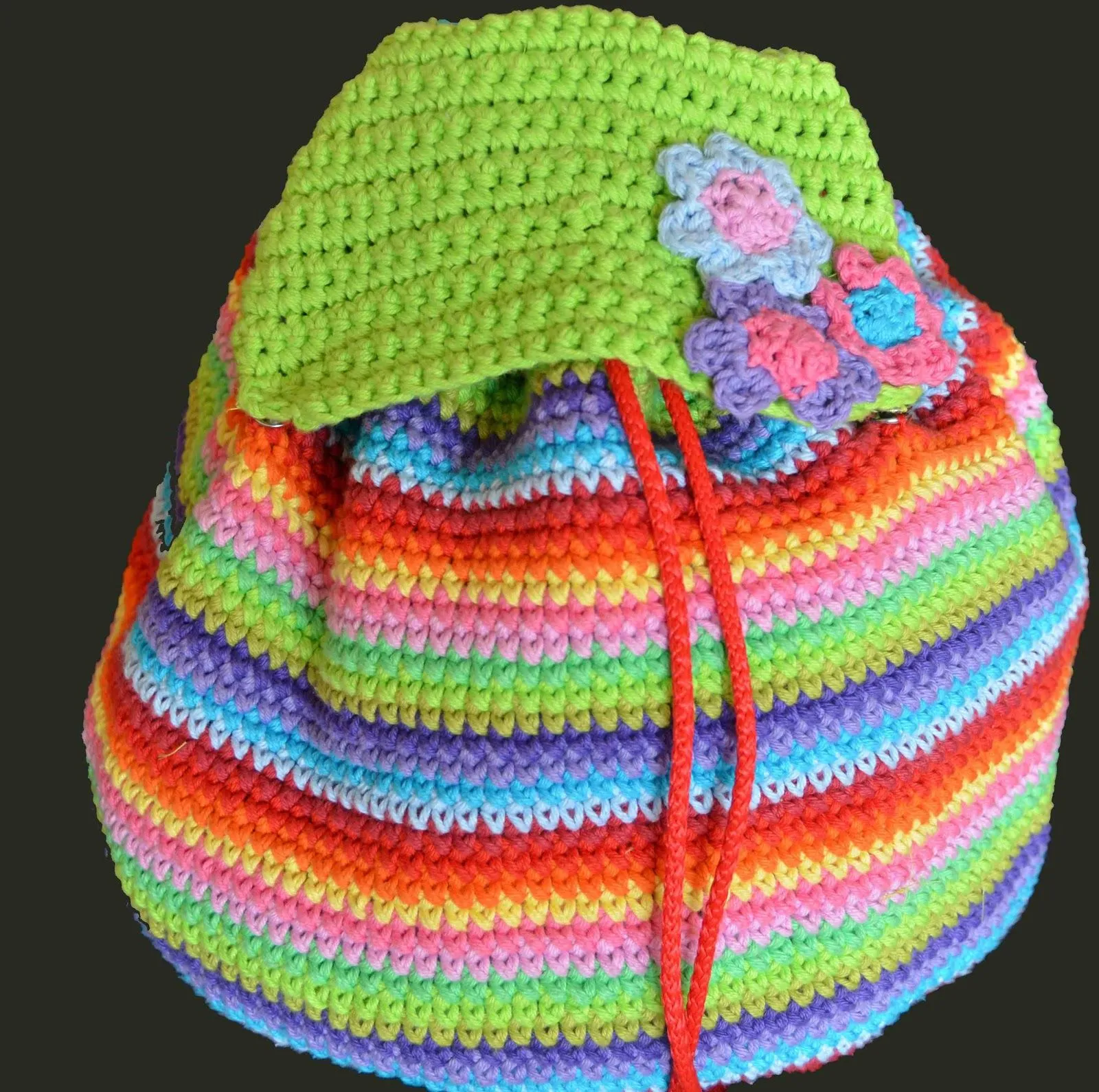 Mochilas tejidas en crochet con patron - Imagui