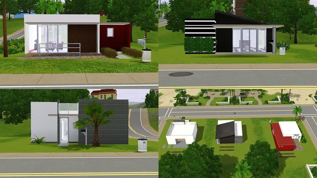 Mod The Sims - Casa Moderna - 3 modern starter homes (2 under 18K ... Mod The Sims - Casa Moderna - 3 modern starter homes (2 under 18K ...