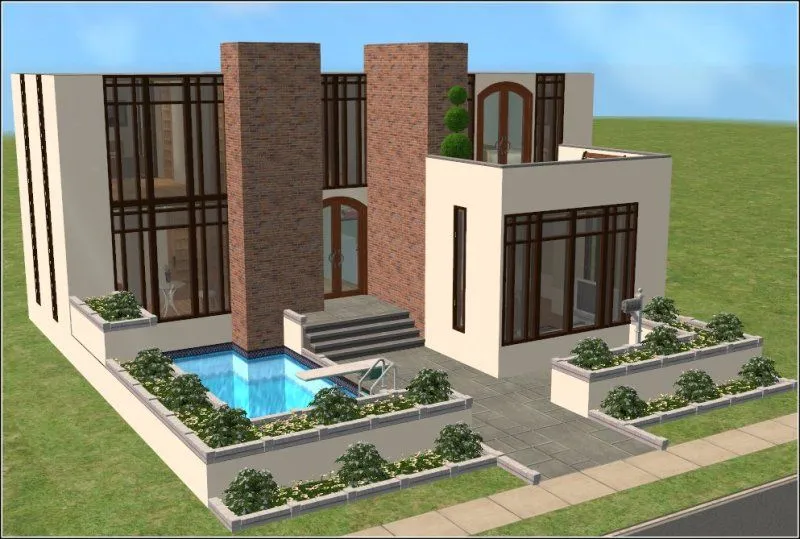 Mod The Sims - Casa Moderna • 2 Bed 3 Bath • Modern Family Home Mod The Sims - Casa Moderna • 2 Bed 3 Bath • Modern Family Home