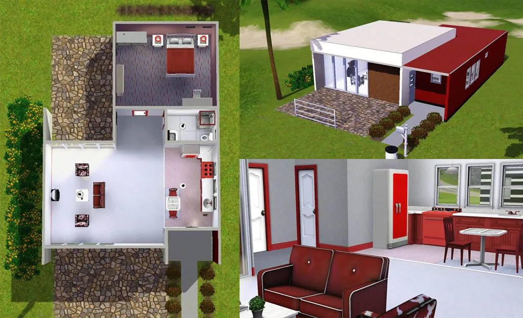 Mod The Sims - Casa Moderna - 3 modern starter homes (2 under 18K ... Mod The Sims - Casa Moderna - 3 modern starter homes (2 under 18K ...