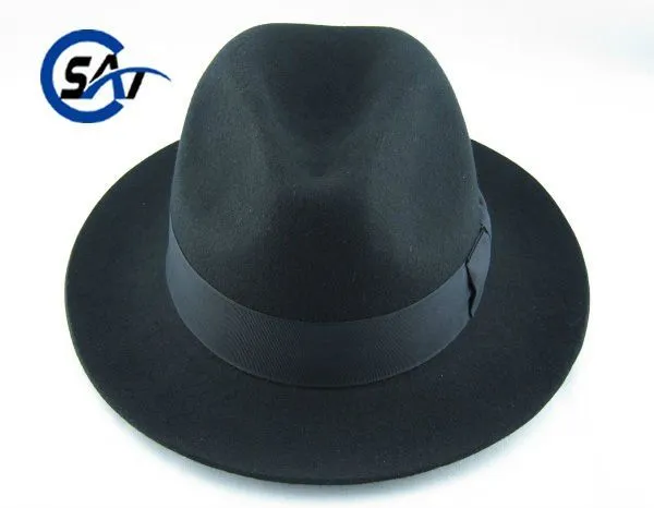 Moda 100% de fieltro de lana de hombre de Fedora deformable ... Moda 100% de fieltro de lana de hombre de Fedora deformable ...