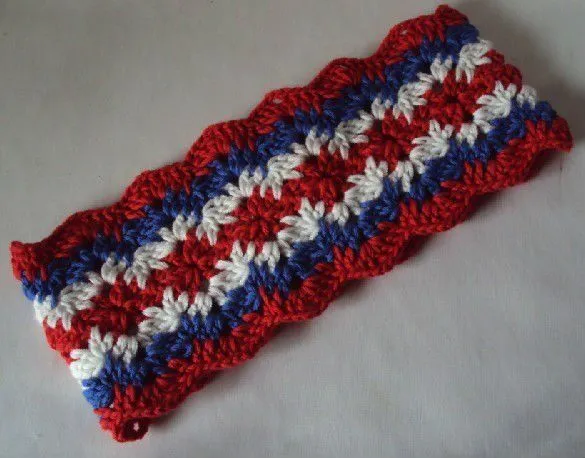Diseño moda ee.uu. bandera hecho a mano de ganchillo diadema ... Diseño moda ee.uu. bandera hecho a mano de ganchillo diadema ...