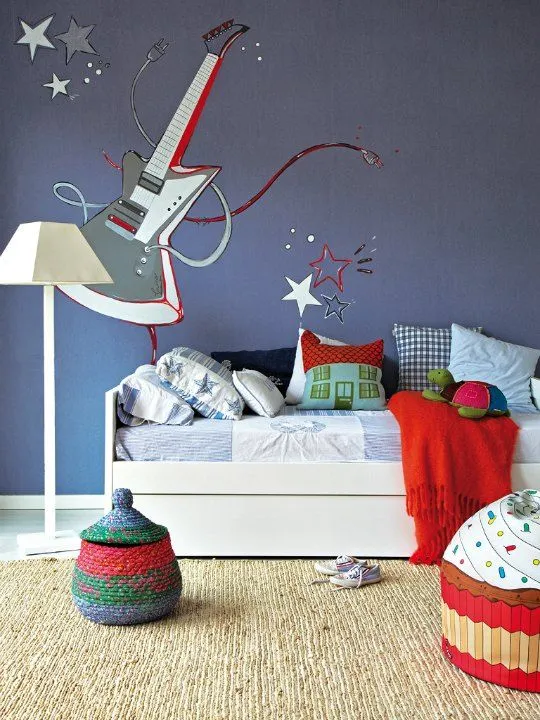 Decoración dormitorio juvenil musical | Decoideas.Net