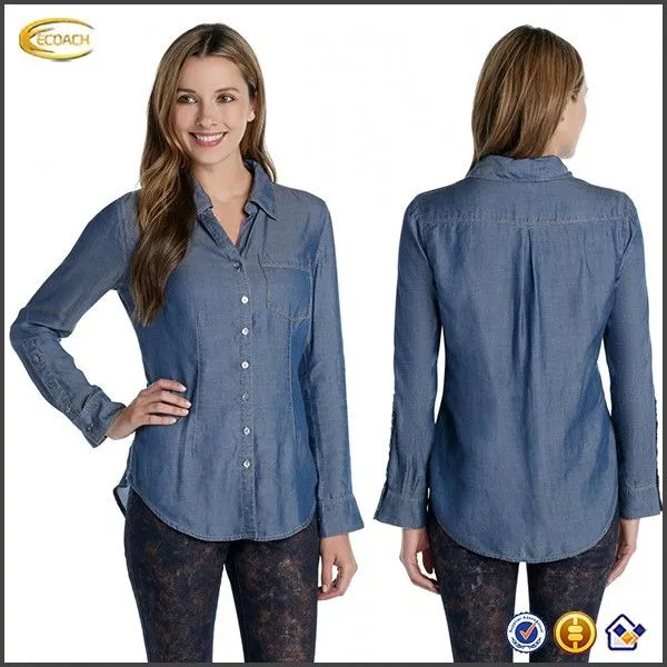 Moda diseño de los pantalones vaqueros modernos de la blusa blusa ...