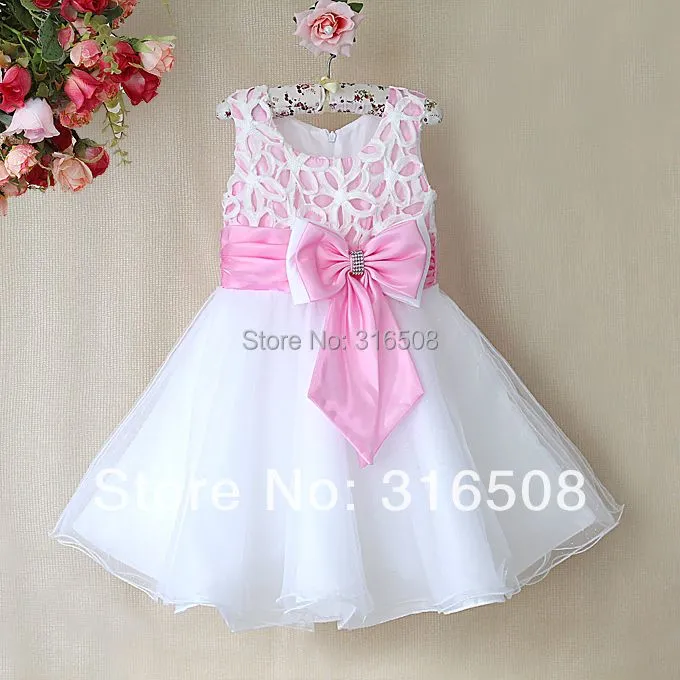 Mucho nuevo moda infantil navidad vestido para niñas bebés blanco ...